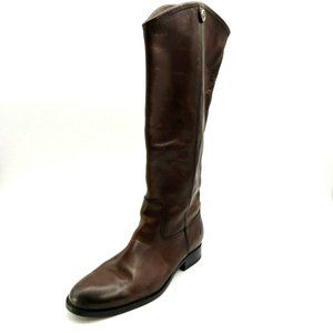 Frye Womens Leather Knee High Riding Boots Slip On